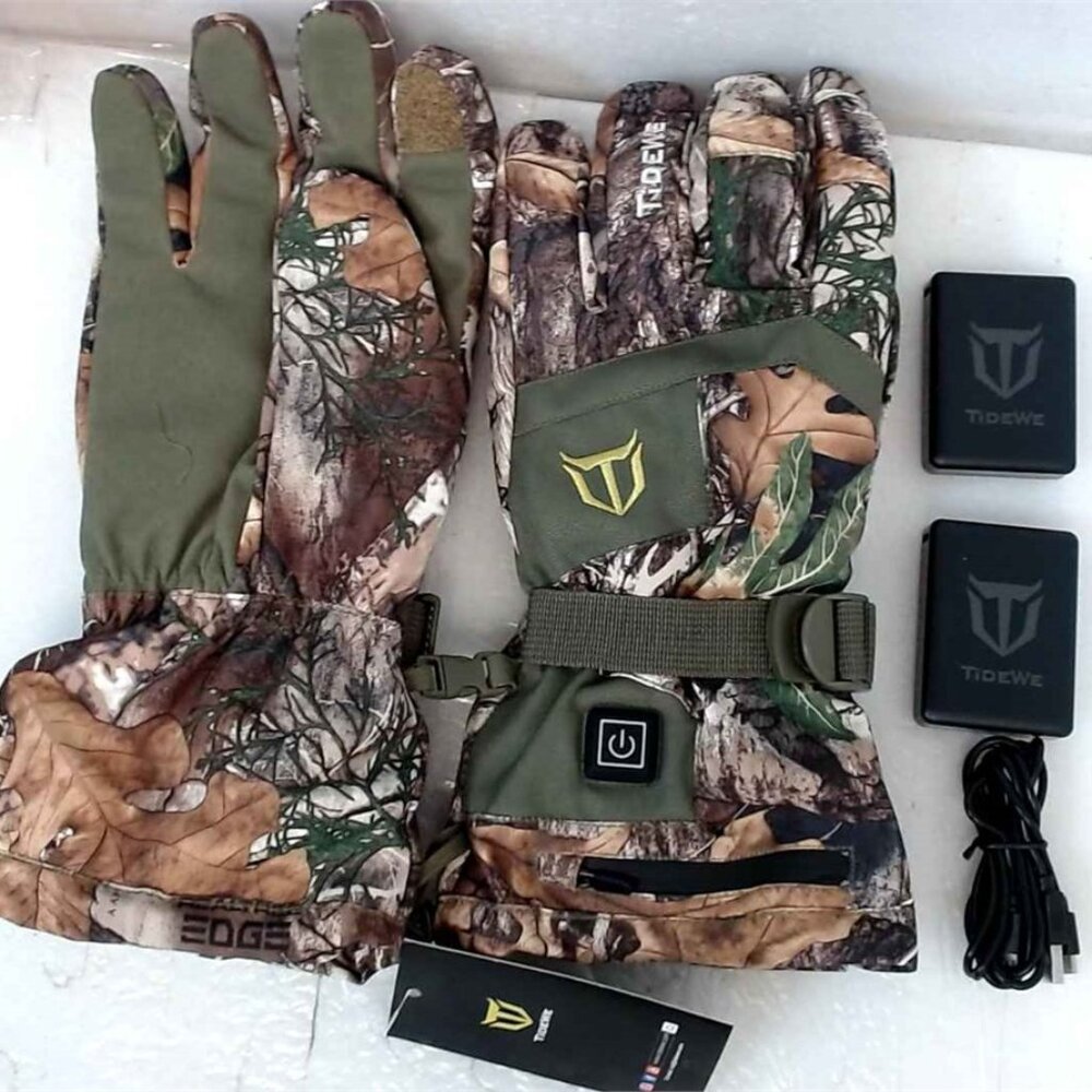 Tidewe Men's Heated Insulated Hunting Gloves sz 2XL Camo